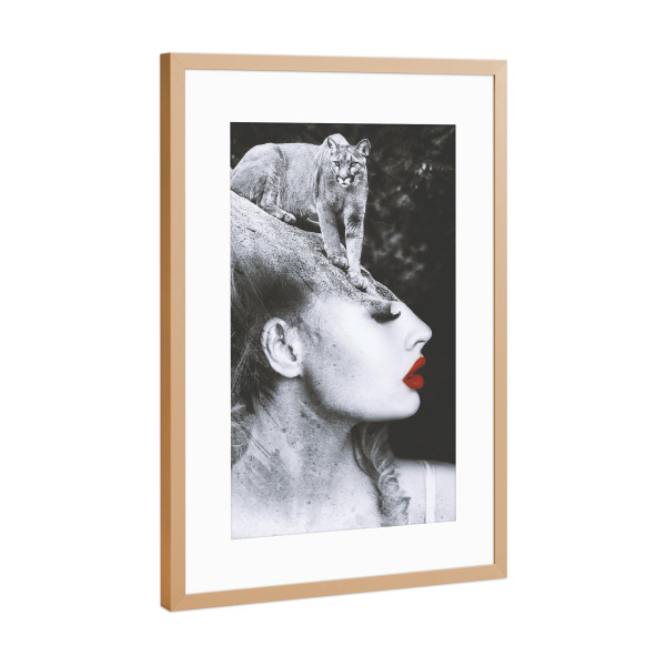 Poster mit Rahmen Kupfer "Striking a pose" artboxONE - Natur,Tiere,Menschen