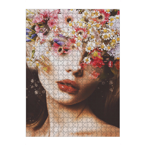 Puzzle Ravensburger "Lady floral" artboxONE - Natur,Floral,Abstrakt,Menschen