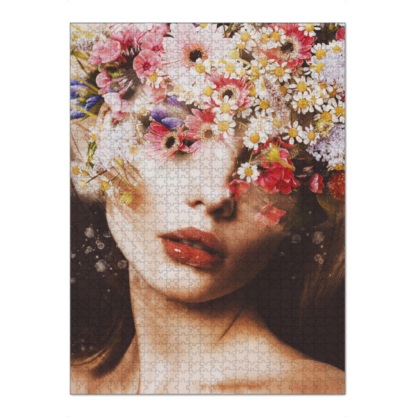 Puzzle Ravensburger "Lady floral" artboxONE - Natur,Floral,Abstrakt,Menschen