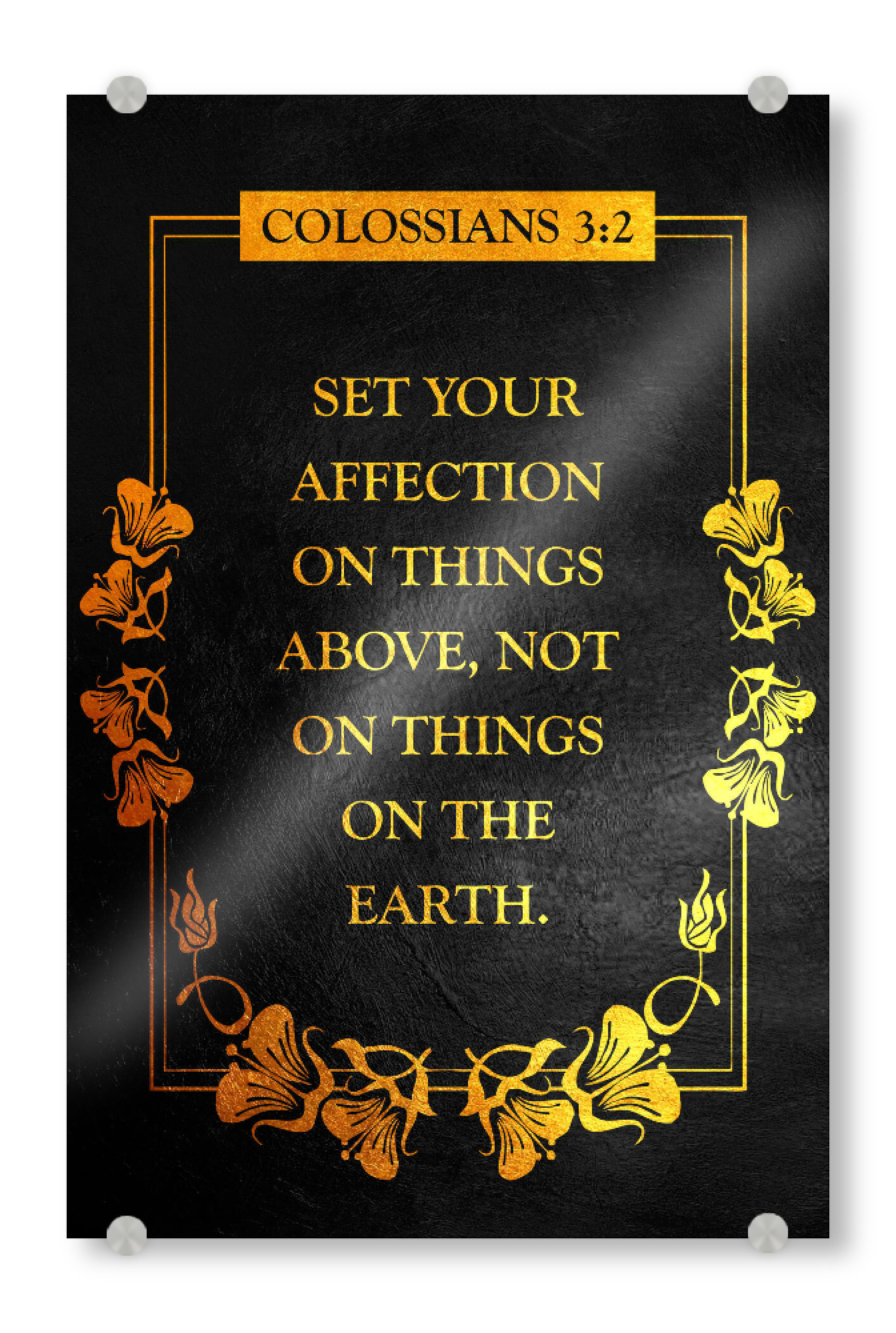 Acrylglasbild "Colossians 3:2" artboxONE - Typografie