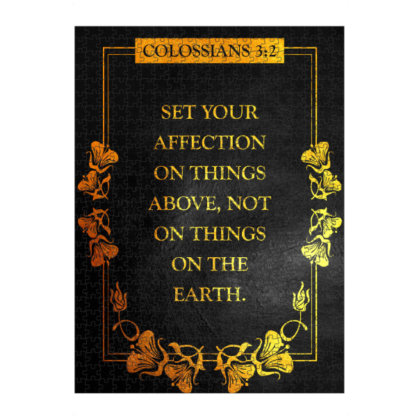 artboxONE Puzzle "Colossians 3:2" artboxONE - Typografie