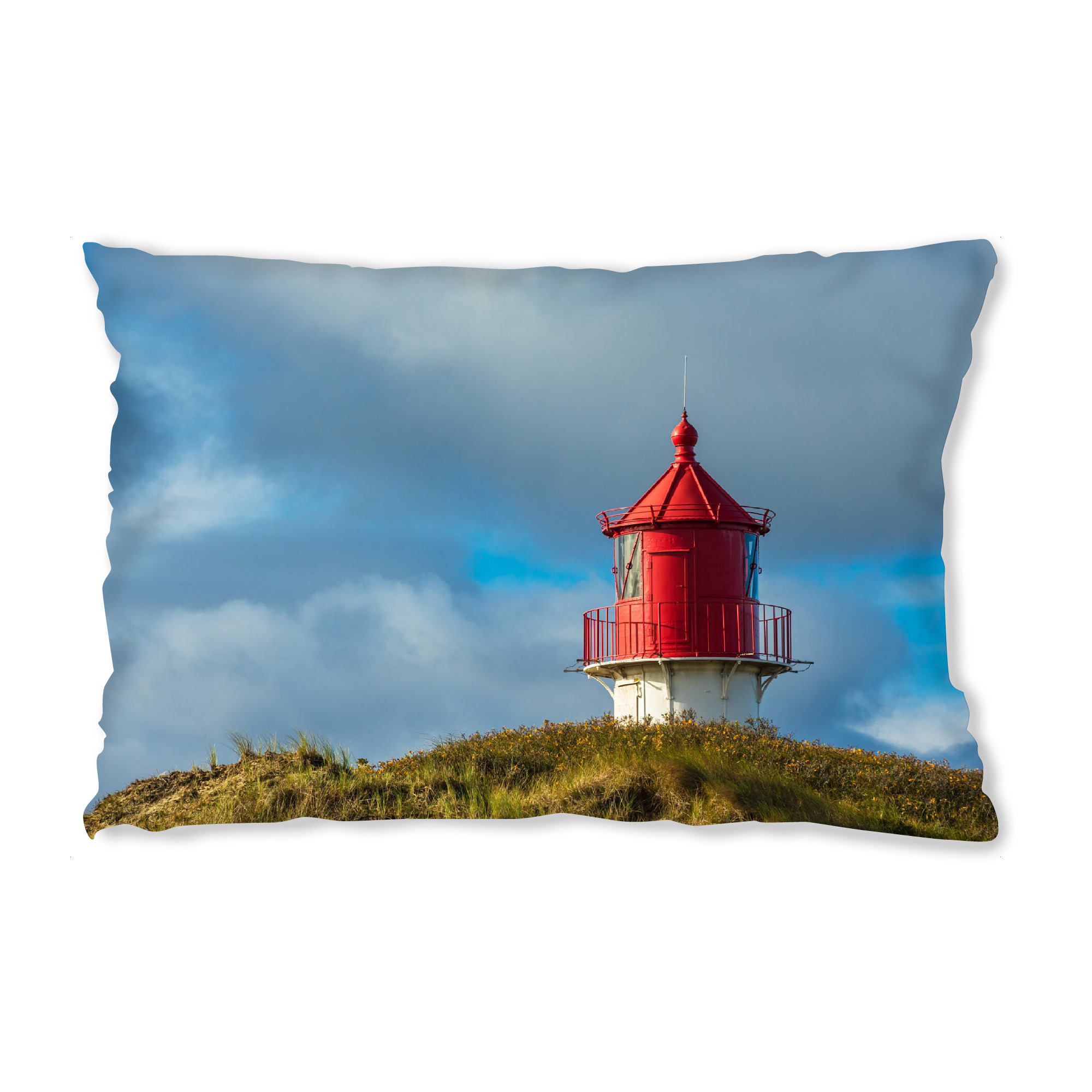 Design-Kissen "Leuchtturm in Norddorf" artboxONE - Natur,Reise,Architektur,Reise / Strand und Meer