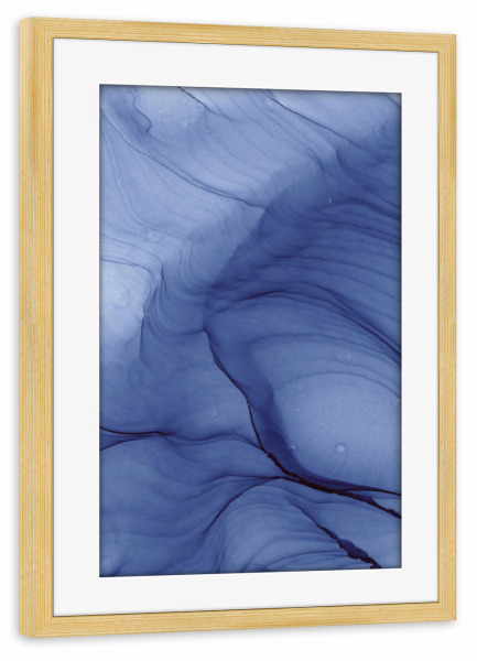 Poster mit Rahmen kiefer "Blue X" artboxONE - Abstrakt