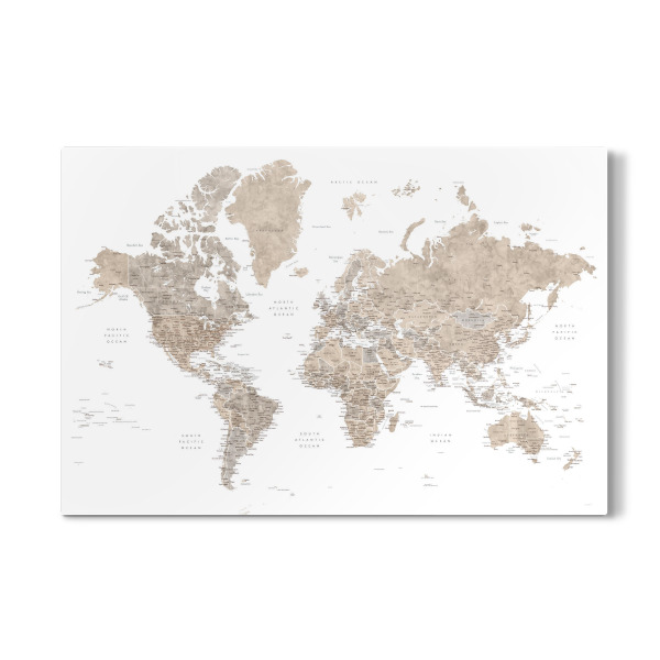 Galerie-Print "Detailed world map, Abey" 30x20 cm artboxONE