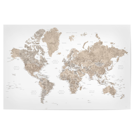 Detailed world map, Abey Detailed world map, Abey