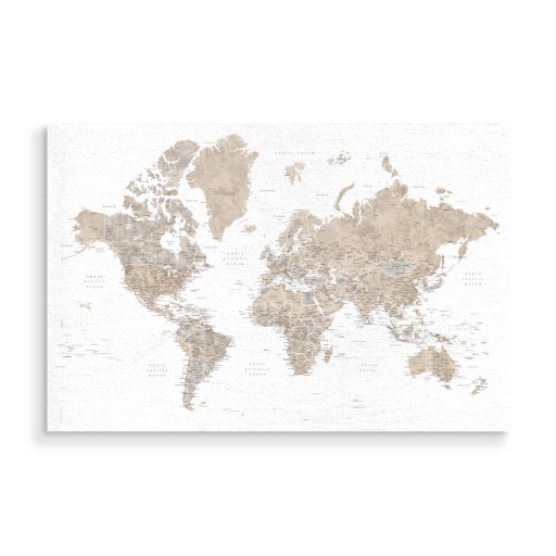 Detailed world map, Abey