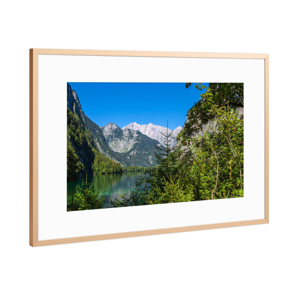 Poster mit Rahmen Kupfer "Blick auf den Obersee" artboxONE - Natur,Reise
