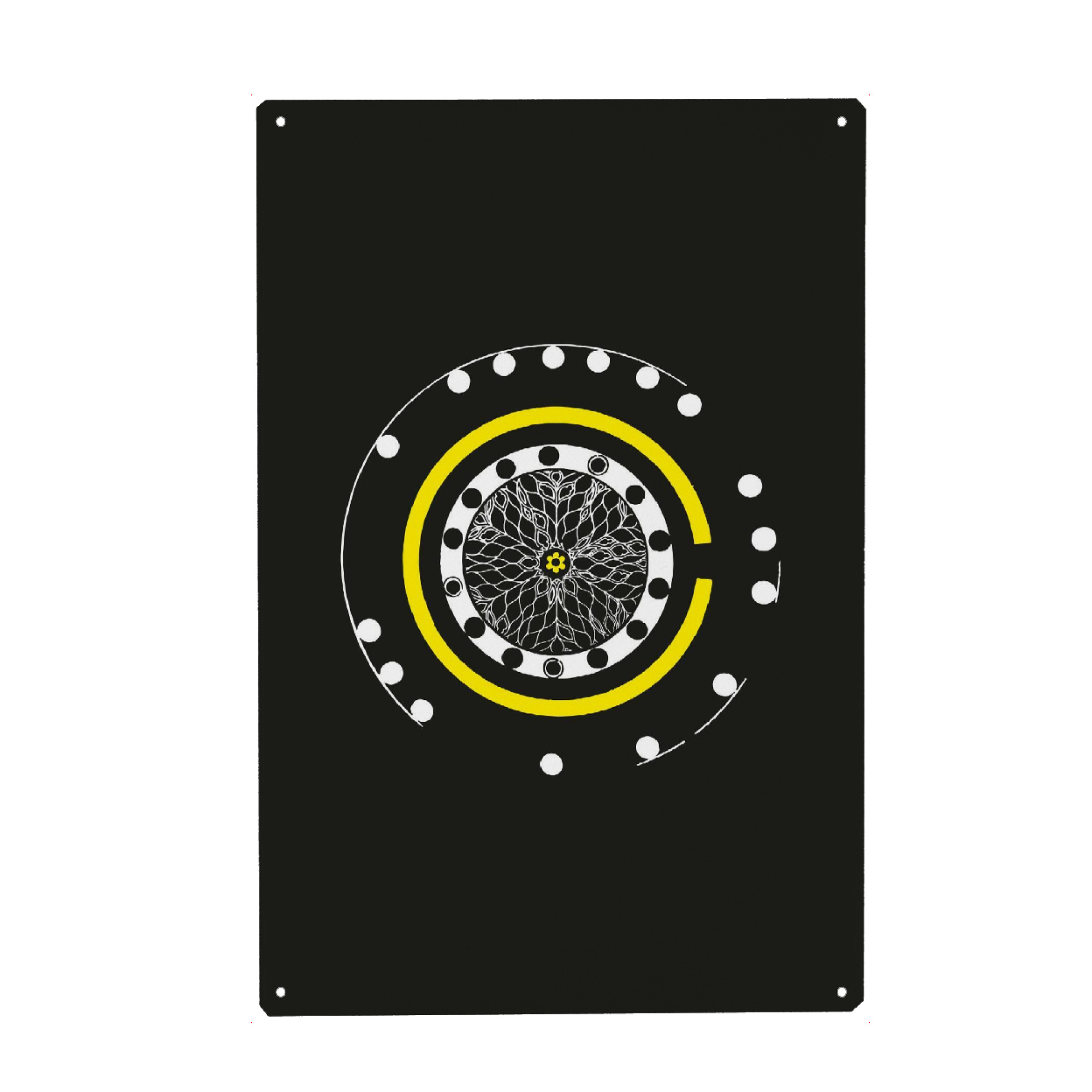 Metall Poster "In Space" artboxONE - Abstrakt,Schwarzweiß,Geometrie,Fiktion,Galaxy