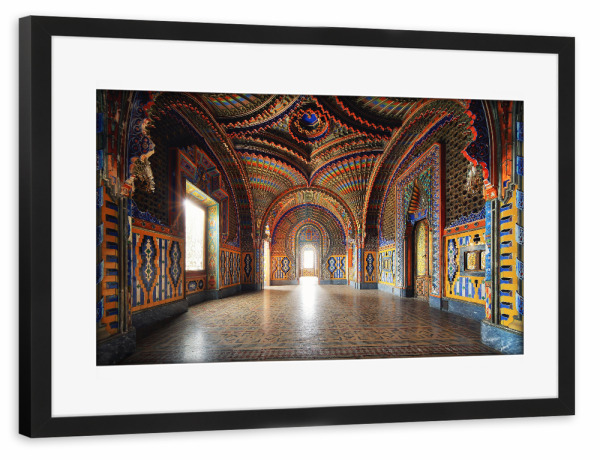 Poster mit Rahmen schwarz "Peacock Room" artboxONE - Architektur