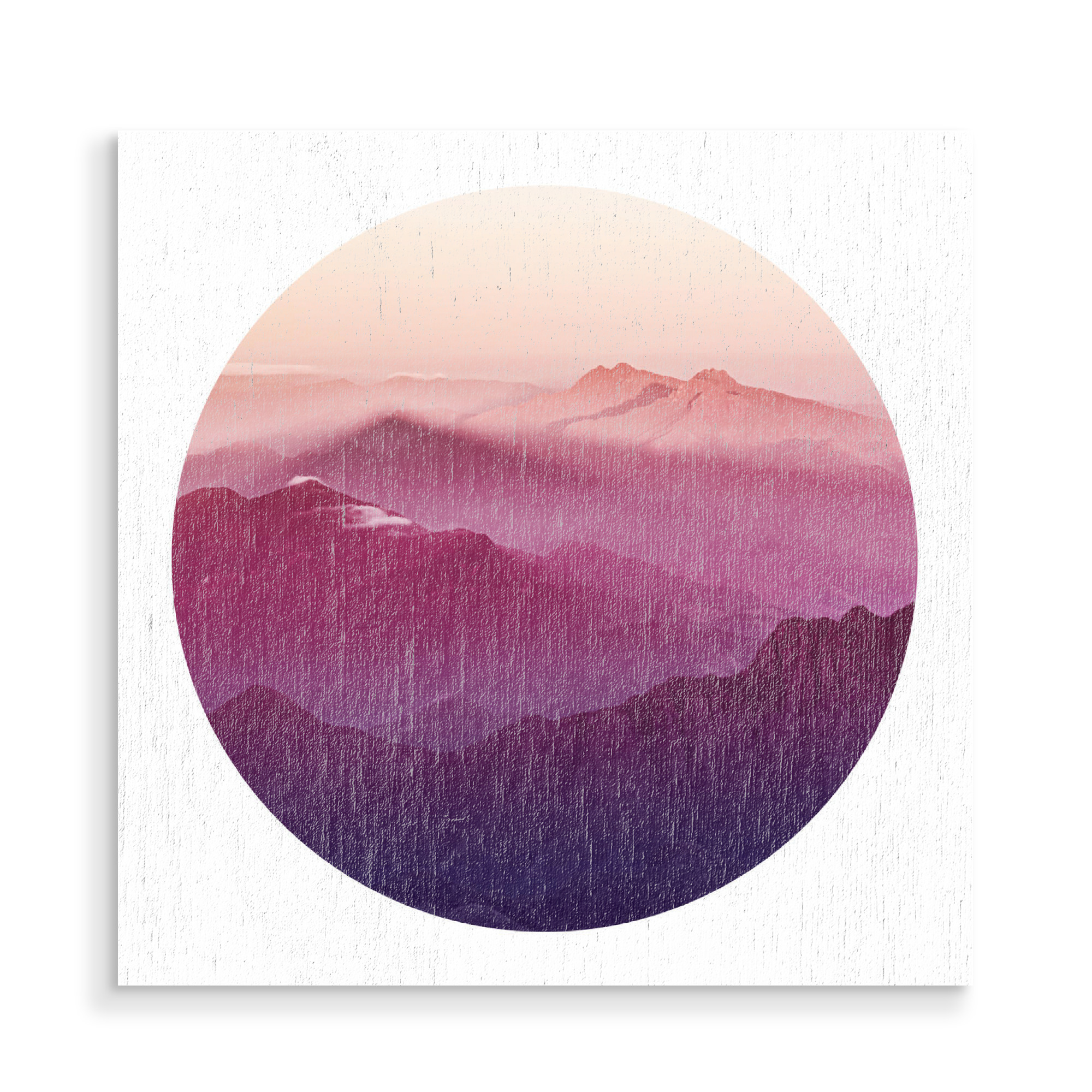 Holzbild "Pink Mountain" artboxONE - Natur