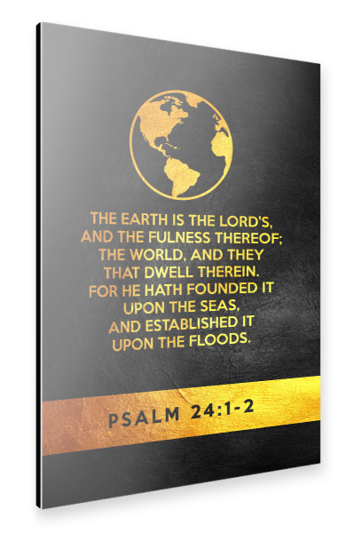 Alu-Dibond "Psalm 24:1-2" 30x20 cm artboxONE