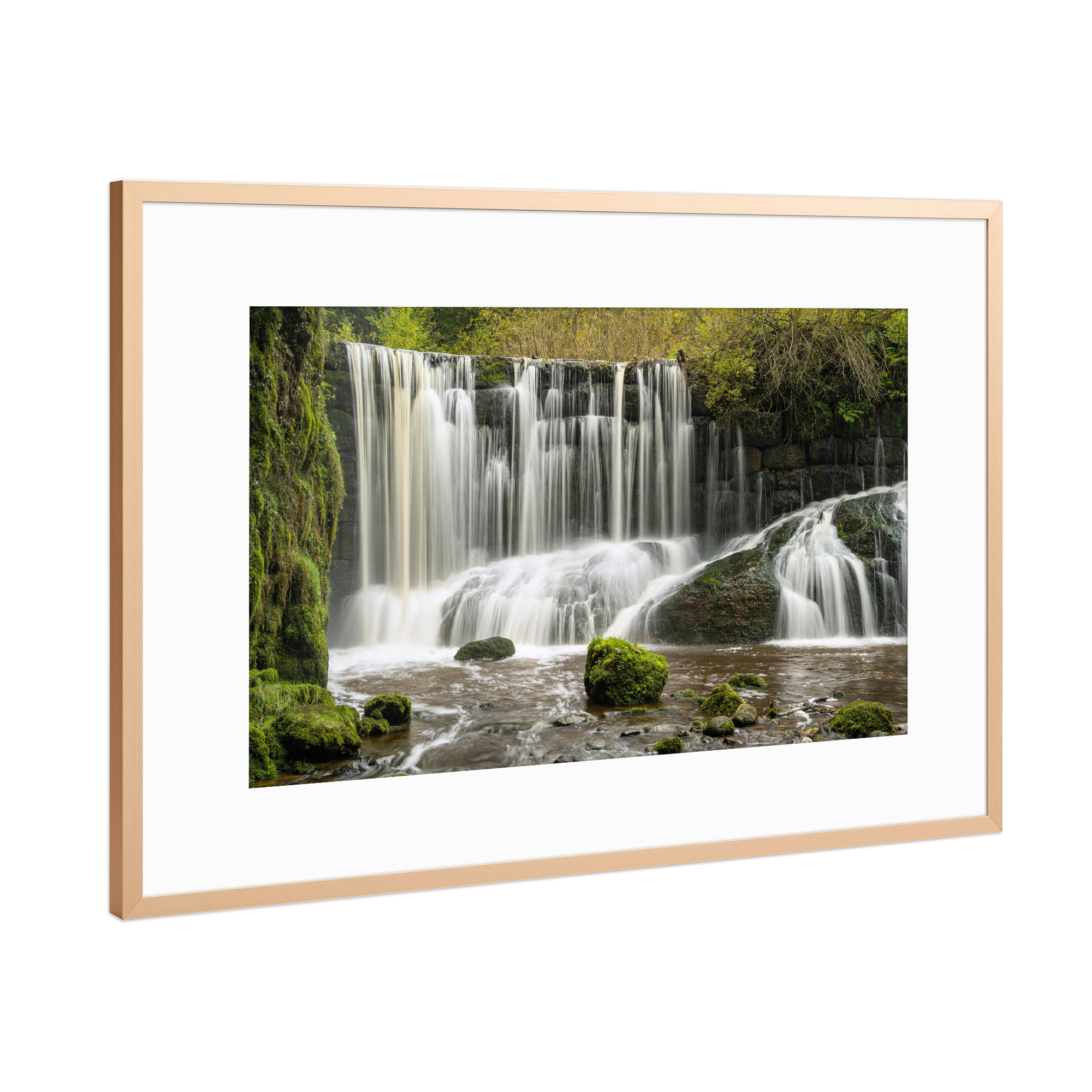 Poster mit Rahmen Kupfer "Geratser Wasserfall" artboxONE - Natur,Reise
