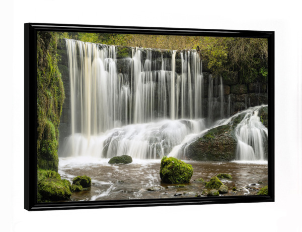 Poster mit schwarzem Rahmen "Geratser Wasserfall" artboxONE - Natur,Reise
