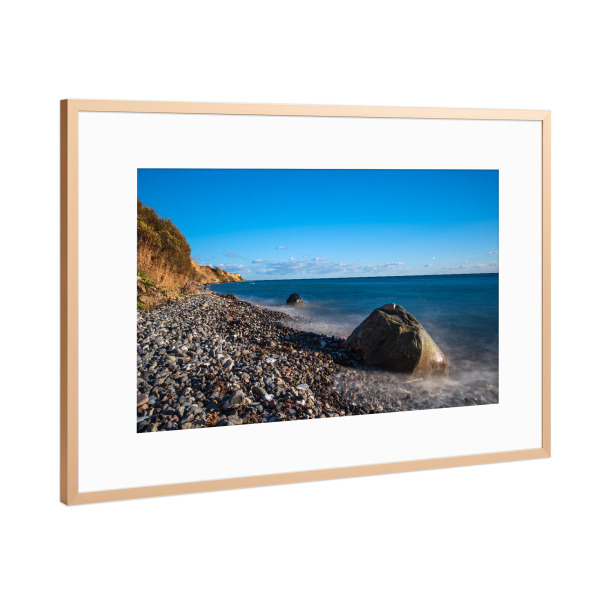 Poster mit Rahmen Kupfer "Ostseeküste bei Klintholm Havn" artboxONE - Natur,Reise,Reise / Strand und Meer
