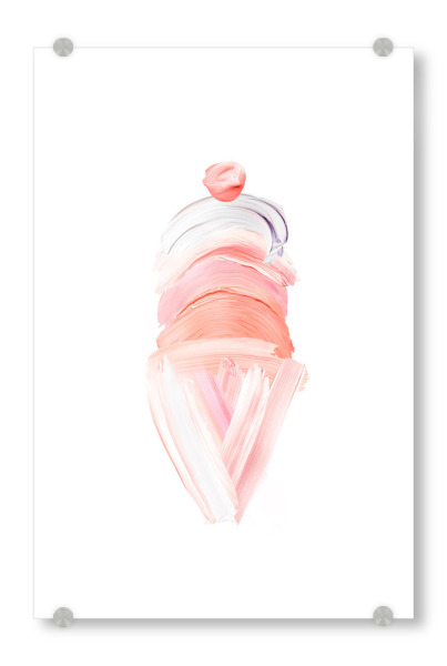 Acrylglasbild "Painted Ice Cream" artboxONE - Für Kinder,Essen & Trinken,Abstrakt,Liebe,Für Mama
