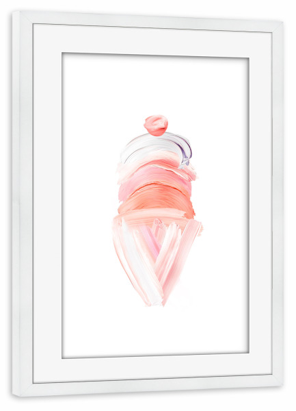 Poster mit Rahmen weiß "Painted Ice Cream" artboxONE - Für Kinder,Essen & Trinken,Abstrakt,Liebe,Für Mama