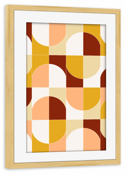 Poster mit Rahmen kiefer "Bold Geo Tiles Third" artboxONE - Abstrakt,Geometrie