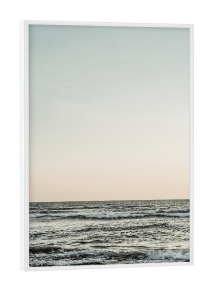 Poster mit weißem Rahmen "Blink" artboxONE - Natur,Reise / Strand und Meer - Ocean,Seascape,Waves,Water,Colour,Line,Wellen,Sea,Meer,Natur,Nature