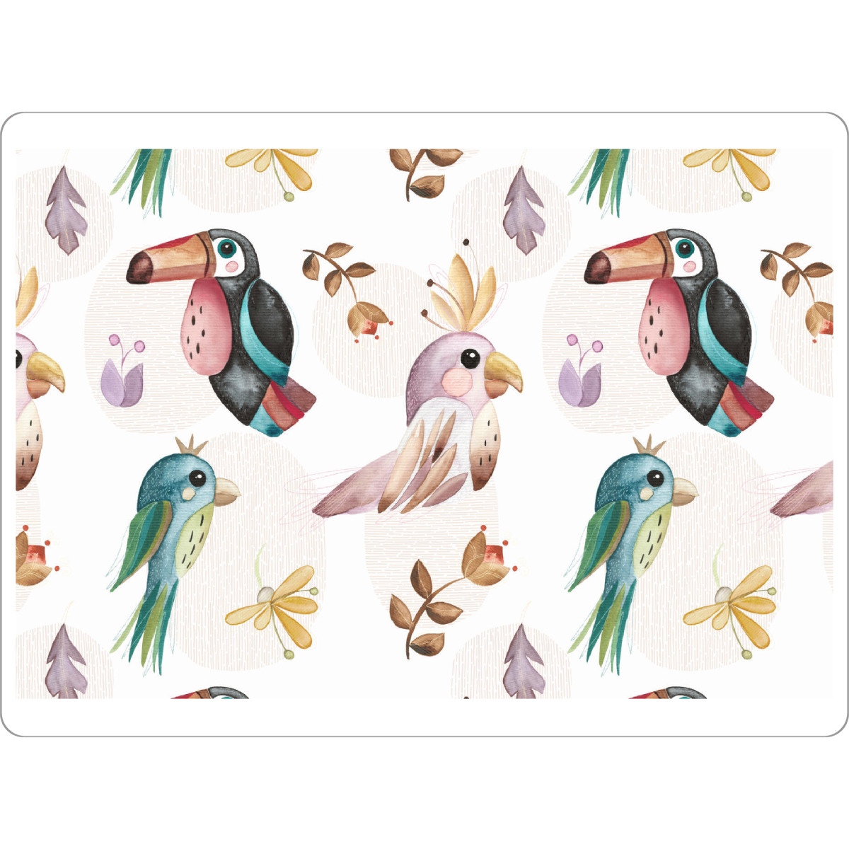 Tischset "Exotic_birds" artboxONE - Natur,Für Kinder,Tiere