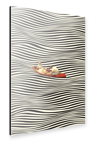 Alu-Dibond "Illusionary Boat Ride" 30x20 cm artboxONE