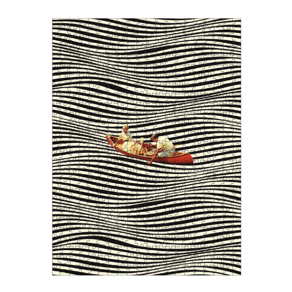Puzzle Ravensburger "Illusionary Boat Ride" artboxONE - Reise,Comic,Menschen,Liebe