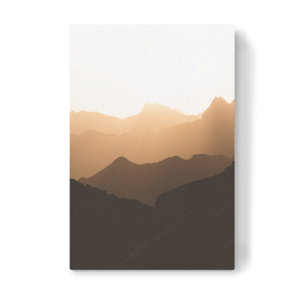 Leinwandbild "Bergspitzen im Sonnenaufgang" artboxONE - Natur,Reise,Reise / Länder