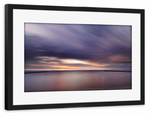 Poster mit Rahmen schwarz "Abendfarben" artboxONE - Natur,Abstrakt,Reise / Strand und Meer