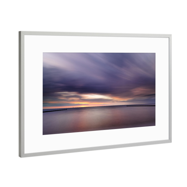 Poster mit Rahmen Silber "Abendfarben" artboxONE - Natur,Abstrakt,Reise / Strand und Meer