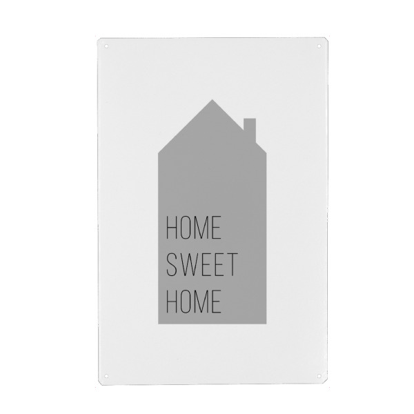Holzbild "Home Sweet Home | House Gray" artboxONE - Typografie,Für Kinder,Schwarzweiß,Liebe,Für Mama