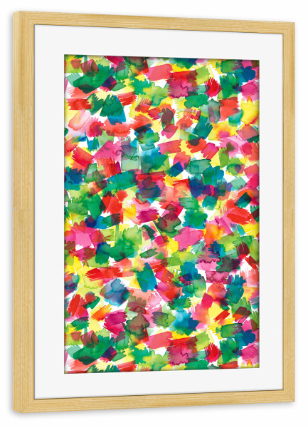 Poster mit Rahmen kiefer "Spring Colors Multicolored" artboxONE - Für Kinder,Abstrakt,Fashion
