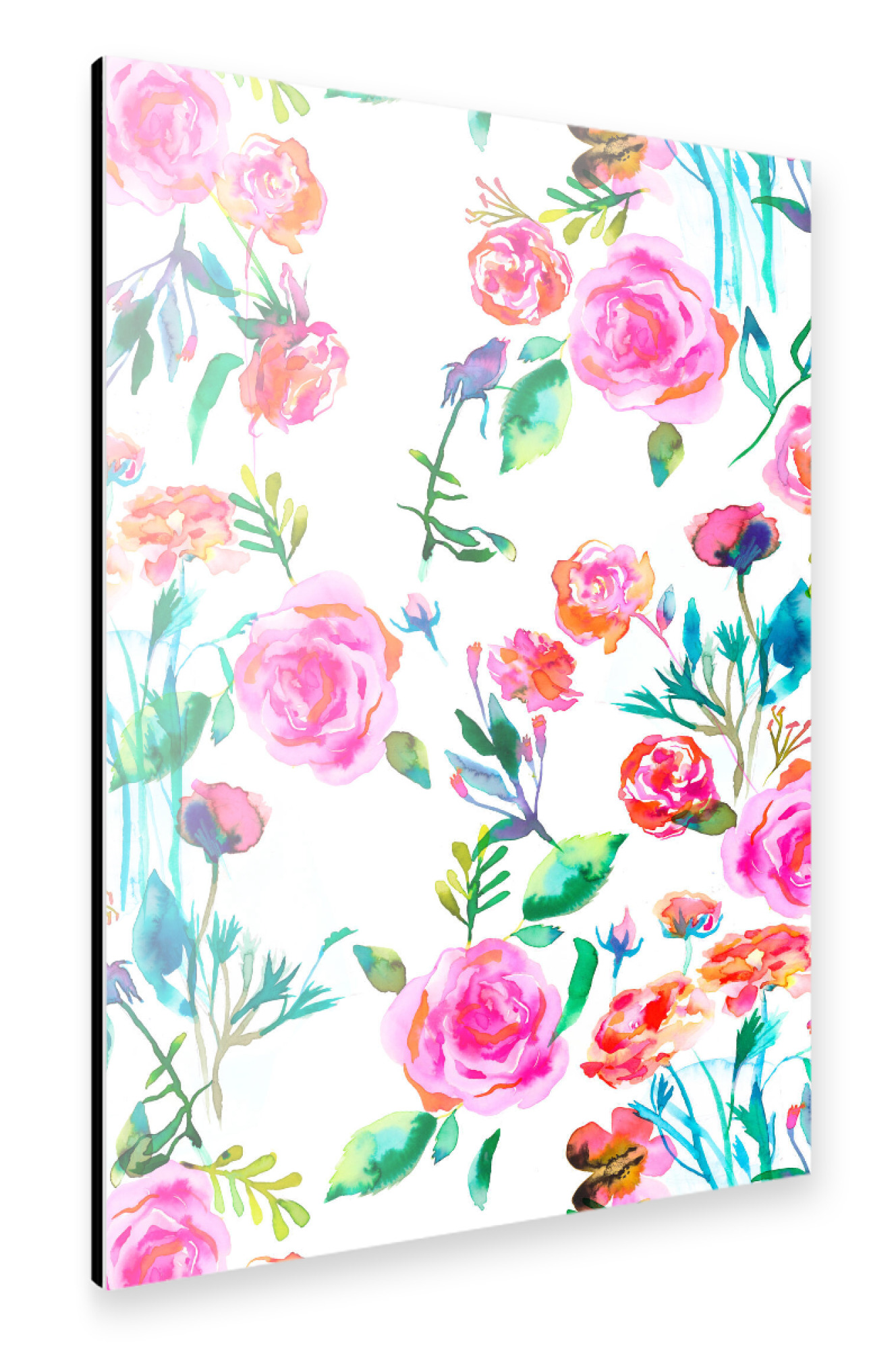 Alu-Dibond "Roses Bouquet Pink" 75x50 cm artboxONE