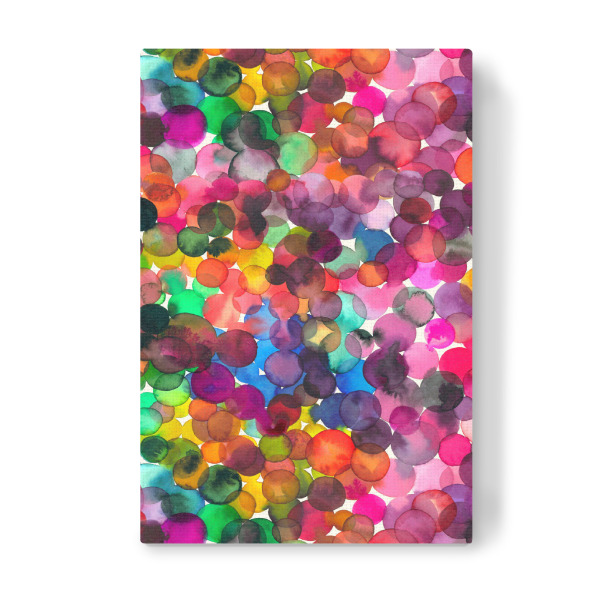 Leinwandbild "Overlap Watercolor Colorful Dots" artboxONE - Abstrakt,Geometrie,Für Mama