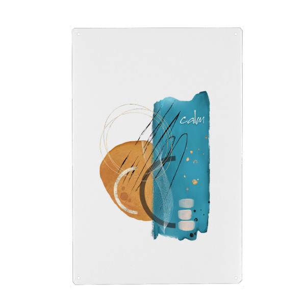 Metall Poster "Calm zen art" artboxONE - Typografie,Abstrakt,Geometrie