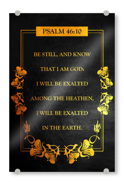 Acrylglasbild "Psalm 46:10" artboxONE - Typografie