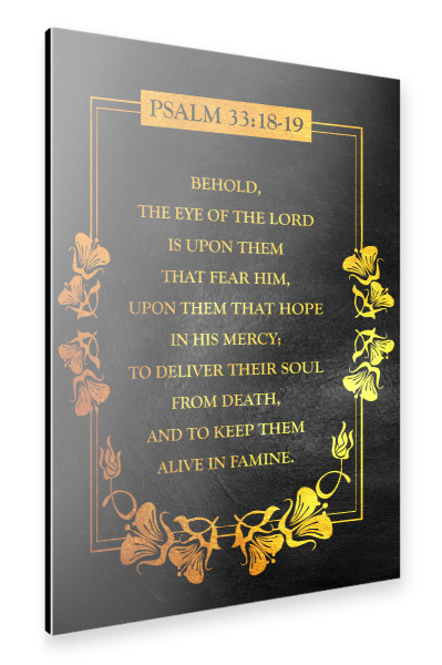 Alu-Dibond "Psalm 33:18" 30x20 cm artboxONE
