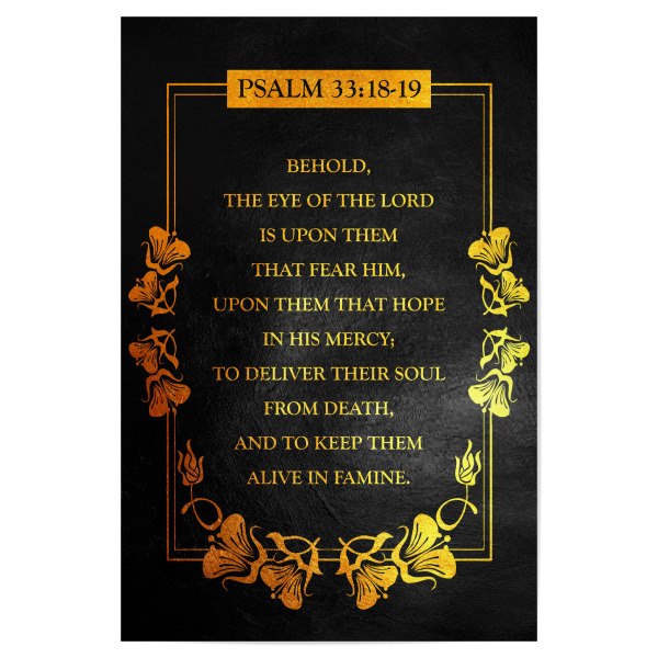 Poster "Psalm 33:18" artboxONE - Typografie