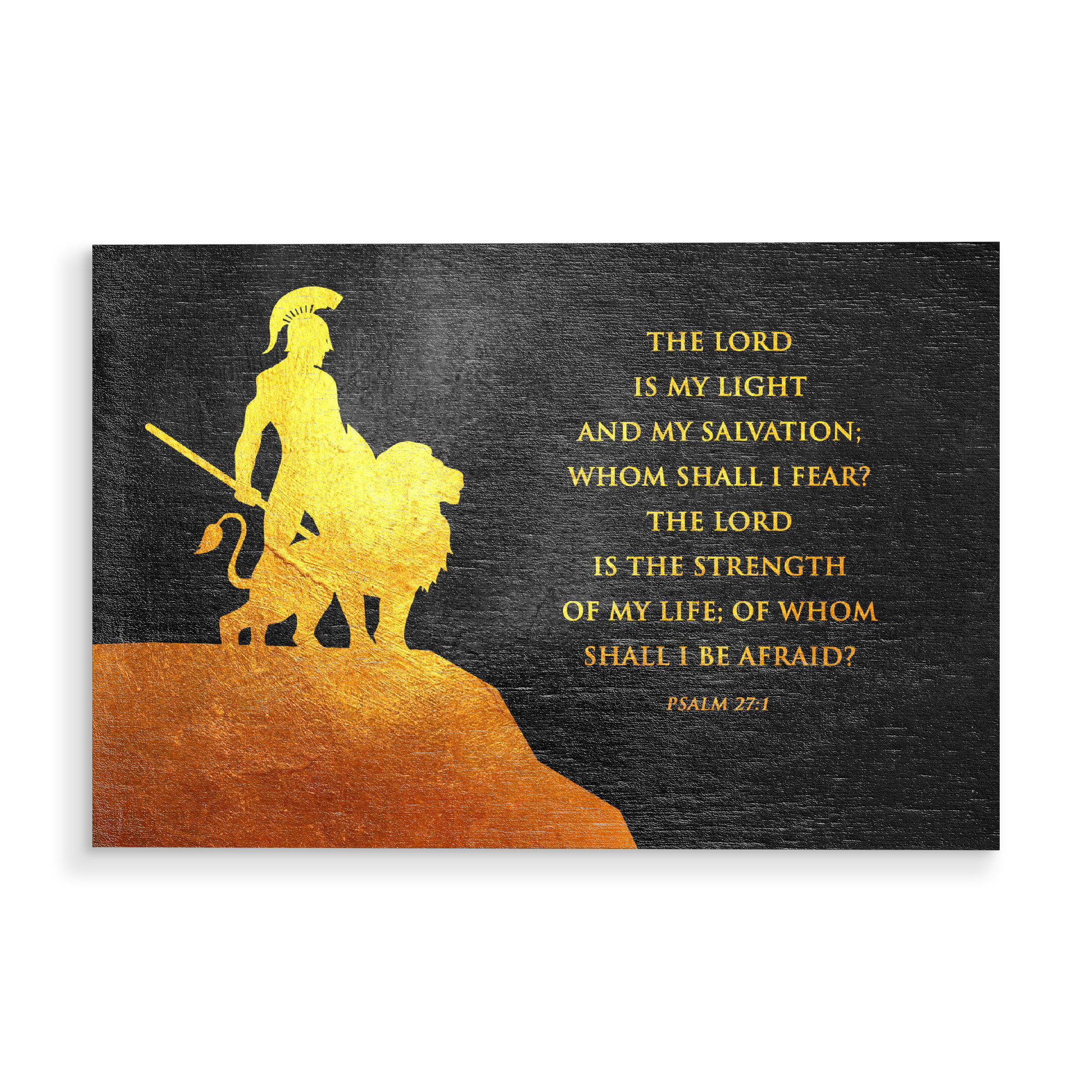 Holzbild "Psalm 27:1 version 2" artboxONE - Typografie,Tiere,Männer