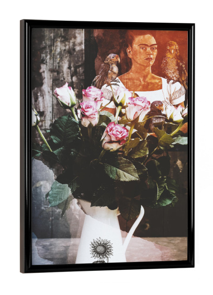 Poster mit schwarzem Rahmen "Vase with flowers" artboxONE - Natur,Floral,Menschen