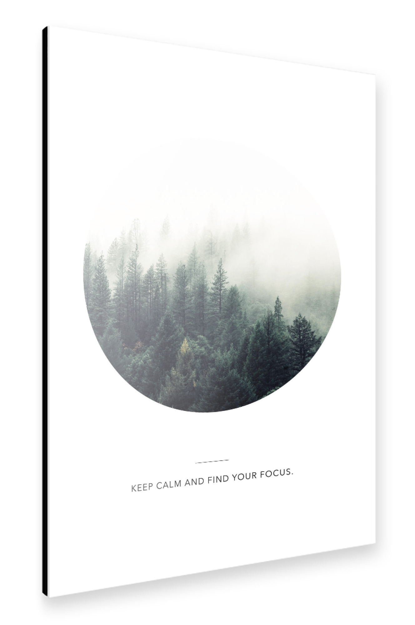 Alu-Dibond "Wald – Keep Calm" 75x50 cm artboxONE