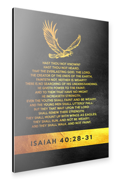 Alu-Dibond "Isaiah 40:28-31" 30x20 cm artboxONE