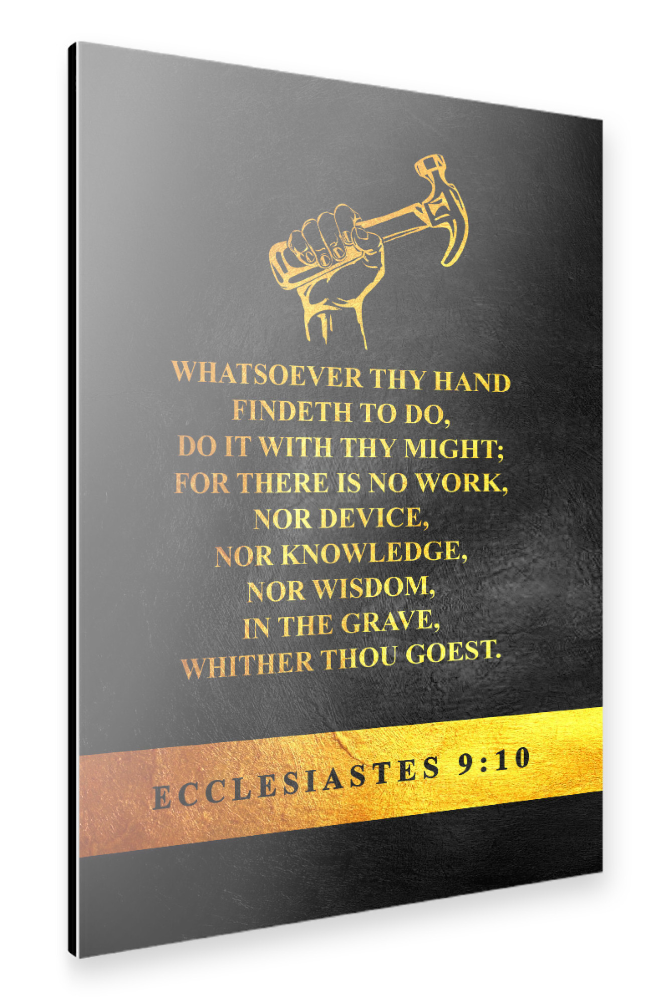 Alu-Dibond "Ecclesiastes 9:10" 75x50 cm artboxONE