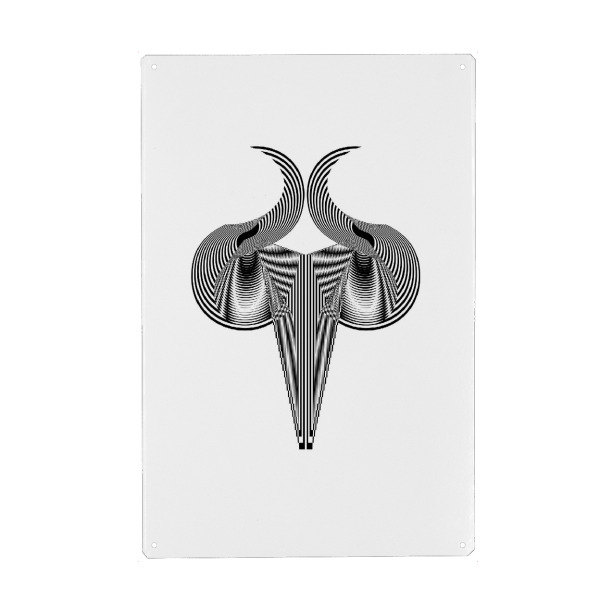Holzbild "Abstract praying mantis" artboxONE - Tiere,Abstrakt,Schwarzweiß,Geometrie