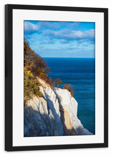 Poster mit Rahmen schwarz "Kreidefelsen an der Ostseeküste" artboxONE - Natur,Reise,Reise / Strand und Meer