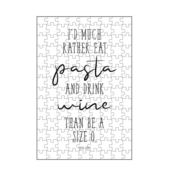 artboxONE Puzzle "Pasta and wine" artboxONE - Typografie,Essen & Trinken,Lustig