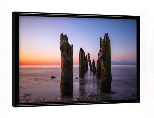 Poster mit schwarzem Rahmen "Buhne bei Kühlungsborn" artboxONE - Natur,Reise,Reise / Strand und Meer