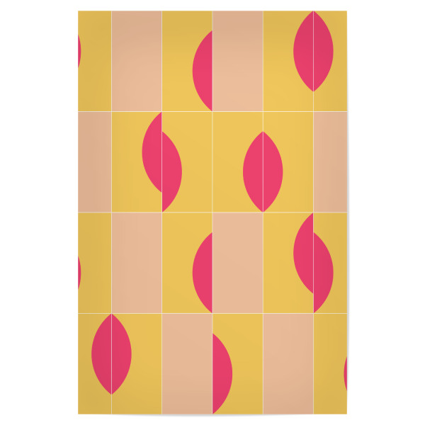 Poster "Sunny Tiles Second" artboxONE - Abstrakt,Geometrie - Geometric,Minimalist,Bold,Geometrie,Geometry,Abstract,Abstrakt,Colorful,Bunt