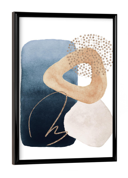 Poster mit schwarzem Rahmen "Abstract Watercolor Shape" artboxONE - Natur,Abstrakt,Geometrie