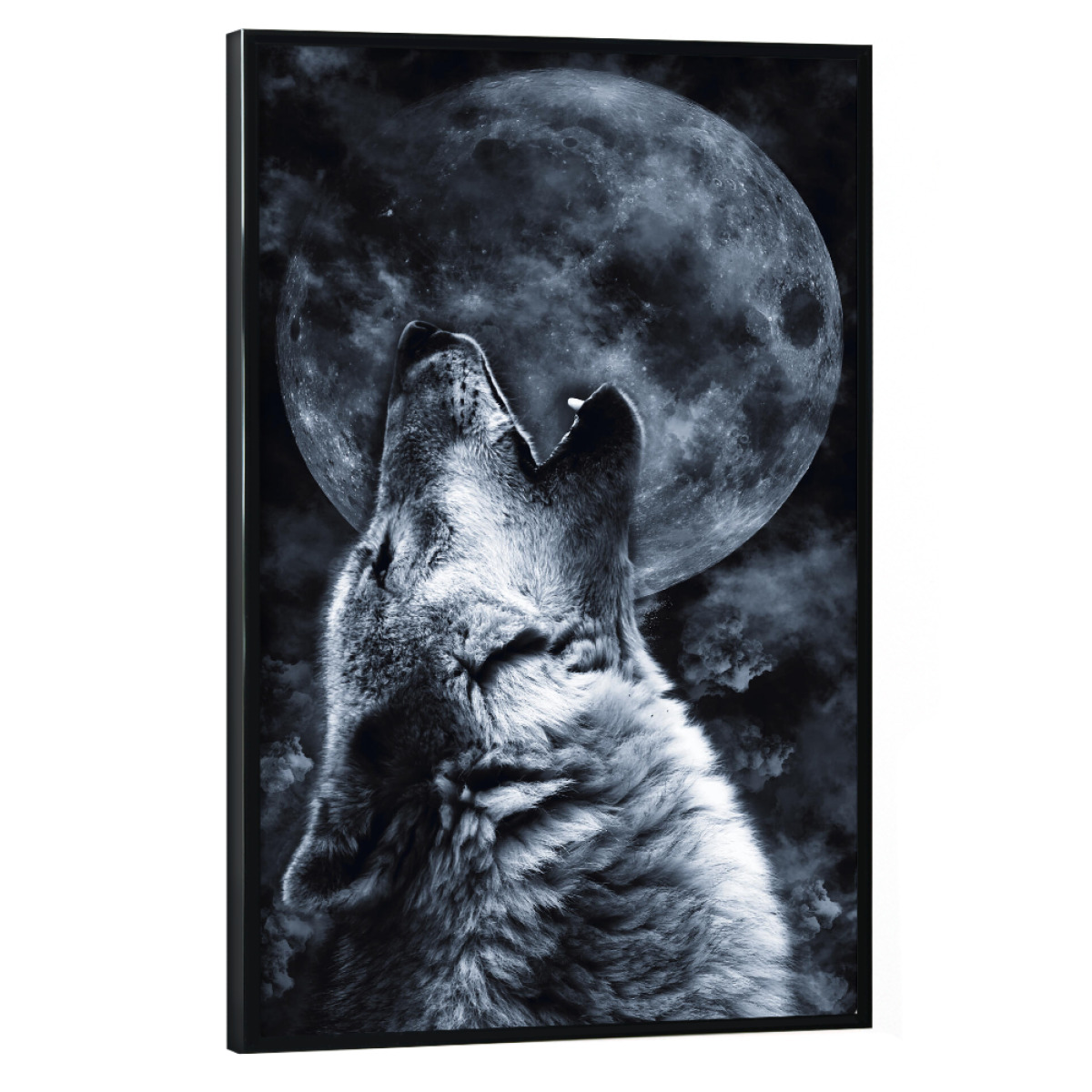 Wolf Heult Den Mond An Als Poster Im Kunststoffrahmen Bei Artboxone Kaufen