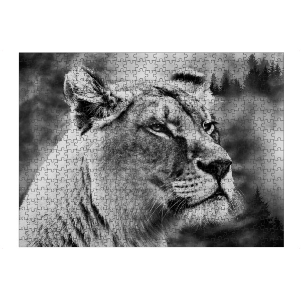 Puzzle Ravensburger "Löwin Portrait" artboxONE - Natur,Tiere