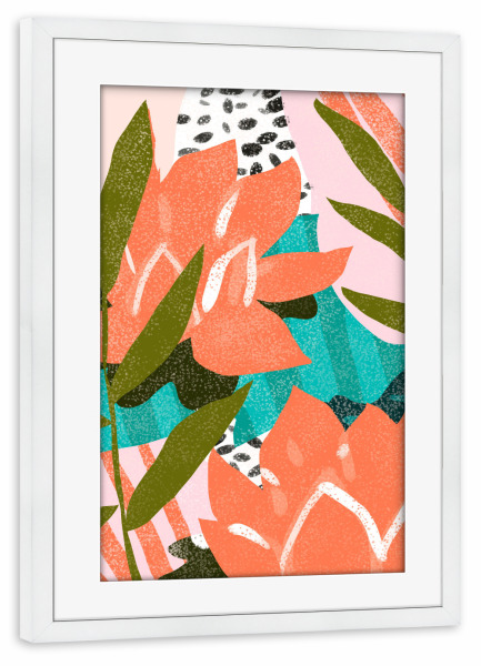 Poster mit Rahmen weiß "If I had a flower for every time" artboxONE - Natur,Floral